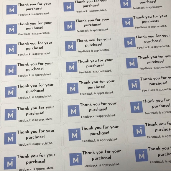 20 pages thank you mixed stickers Poshmark and Mercari - Picture 12 of 16